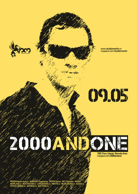 2000 and One, Studio Martin, poster design by Alex Tass