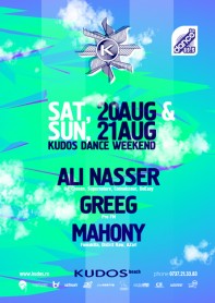 Ali Nasser, Greeg, Kudos Beach, poster design by Alex Tass