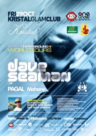 Dave Seaman, Pagal, poster design by Alex Tass Kristal Glam Club, Dave Seaman, Pagal, poster design by Alex Tass