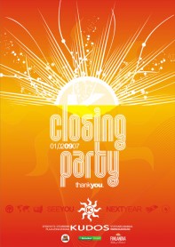 Kudos Beach summer season closing party poster design by Alex Tass Kudos Beach summer season closing party poster design by Alex Tass