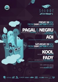 Silver, Afterhours, Pagal, Negru, Kool, Adi, Fady, poster design by Alex Tass