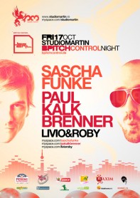 Sascha Funke, Paul Kalkbrenner, Livio and Roby, BPitch Control night, Studio Martin, poster design by Alex Tass