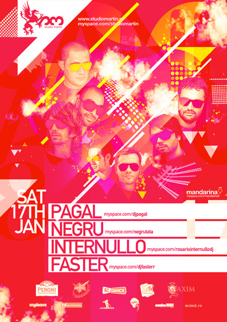 Studio Martin, Mandarina9, showcase, Pagal, Negru, Internullo, poster design by Alex Tass