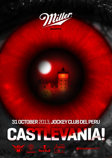 Halloween party Castlevania poster design by Alex Tass