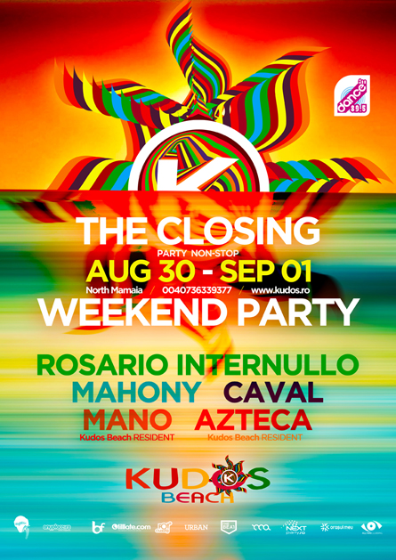 Kudos Beach bar club summer 2013 flyer poster design by Alex Tass