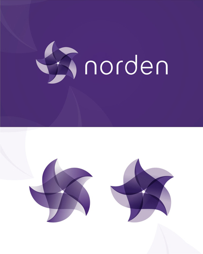 Norden, north, north star, polar star, purple, experimental work, logo design for sale