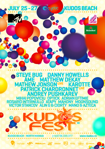 Kudos Fest 2014 festival Steve Bug Danny Howells Matthew Dekay flyer poster design by Alex Tass