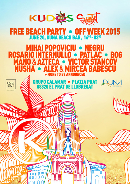 Kudos OFF Sonar Week Barcelona 2015 flyer poster design by Alex Tass