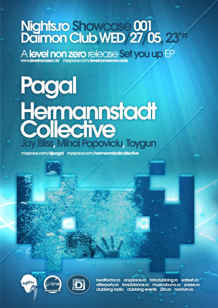 pagal, hermannstadt collective, nights.ro, showcase, space invaders, poster design by Alex Tass