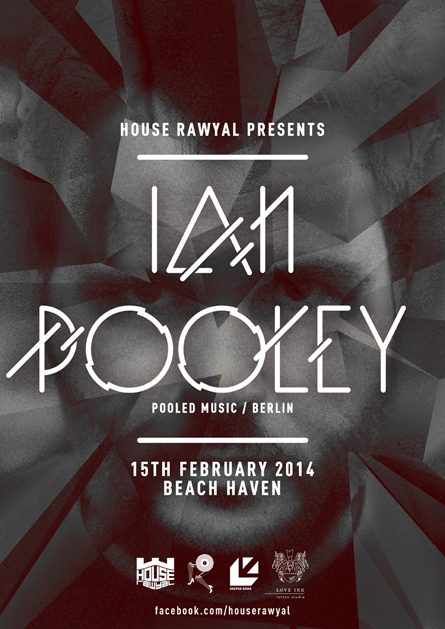 Ian Pooley House Rawyal Beach Haven poster design by Alex Tass