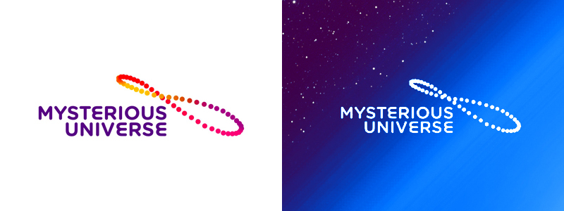 Misterious universe solar analemma logo design by alex tass
