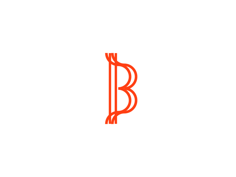 B, bow and arrow, letter mark logo design symbol mark icon by Alex Tass