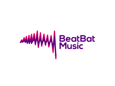 Beat bat Music soundwave audio enginnering logo design symbol & color variations by Alex Tass