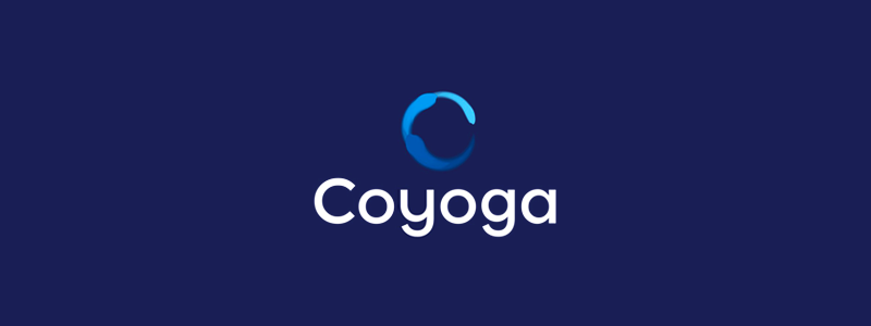 CoYoga, paintbrush C letter mark, aerial yoga logo design by Alex Tass