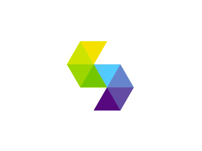 S for Startups, colorful, geometric, triangles, logo, stationery, identity design by Alex Tass