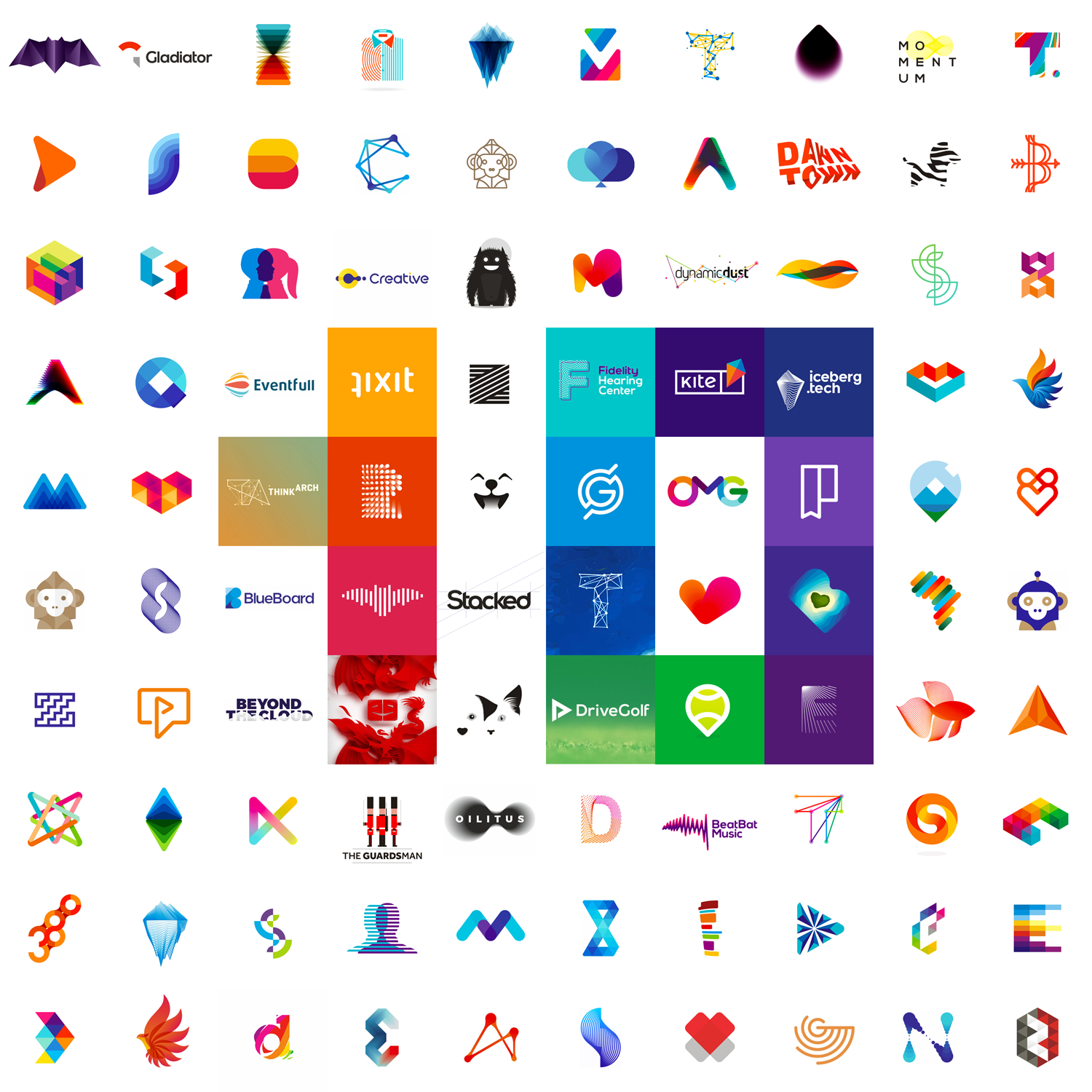 10 years, 100 logo design projects by Alex Tass