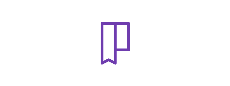 P publish bookmark letter mark logo design by Alex Tass