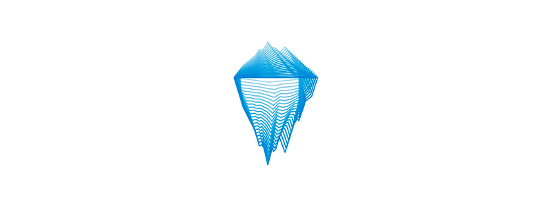 Iceberg tech lines logo design symbol by Alex Tass