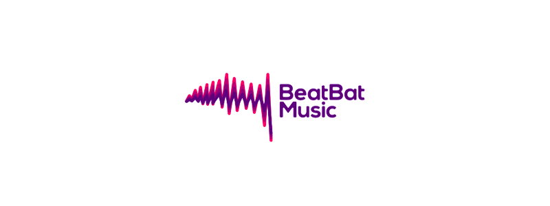 music sound wave bat logo design symbol by Alex Tass