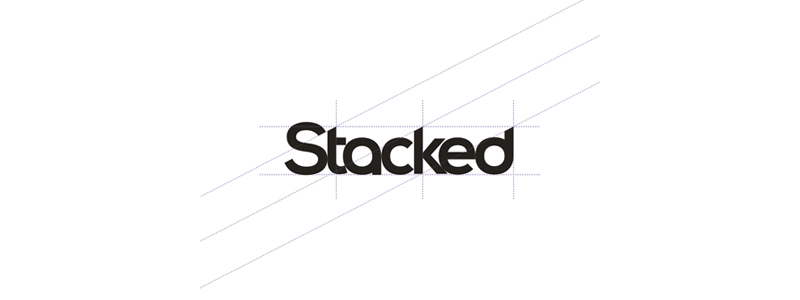 Stacked fitness logotype word mark logotipo construction logo design by Alex Tass