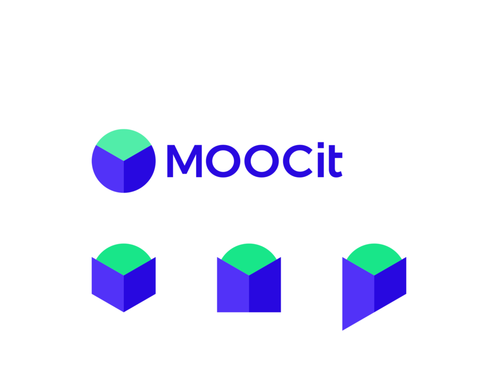 MOOC it M book person globe online e learning logo design by Alex Tass