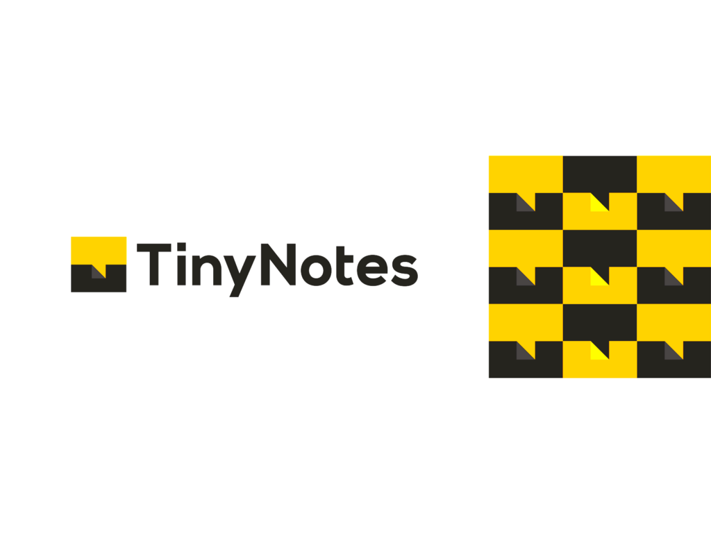 TinyNotes chat notes app logo pattern design by Alex Tass