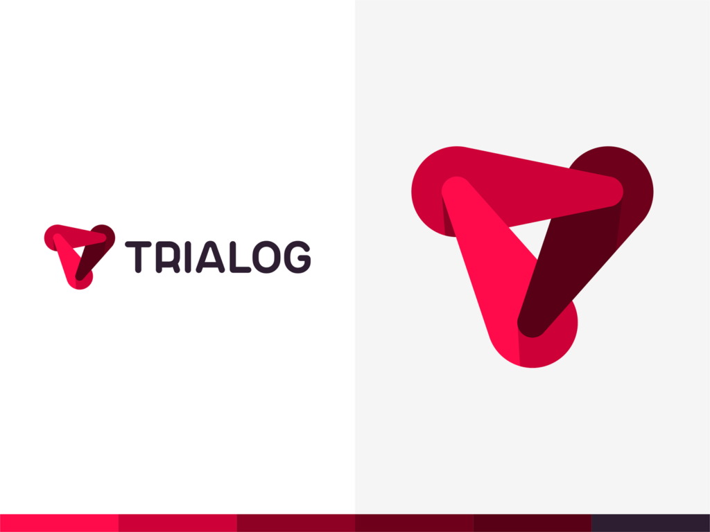 Trialog real time artificial intelligence software dialogue logo design by Alex Tass (3)