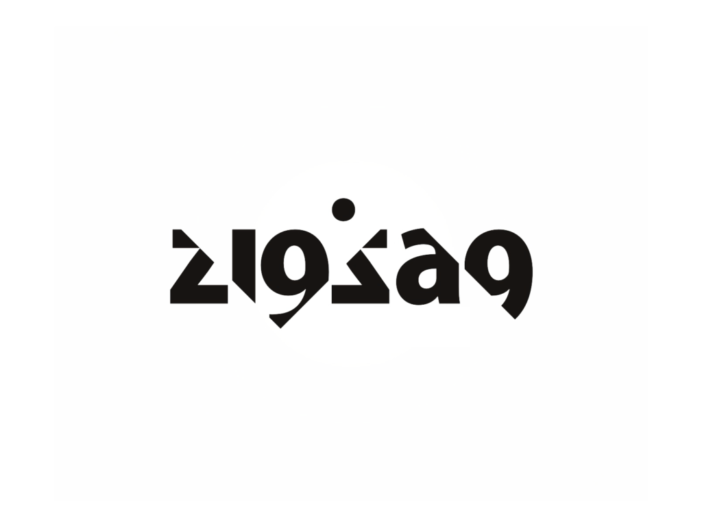 Zigzag electronic music djs producers collective logo design by Alex Tass