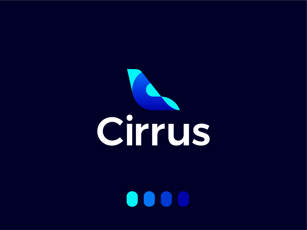 Cirrus aviation flights pricing deep learning ai logo design by Alex Tass