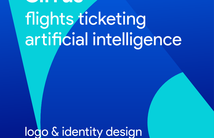 Cirrus flights ticketing artificial intelligence logo identity design by Alex Tass