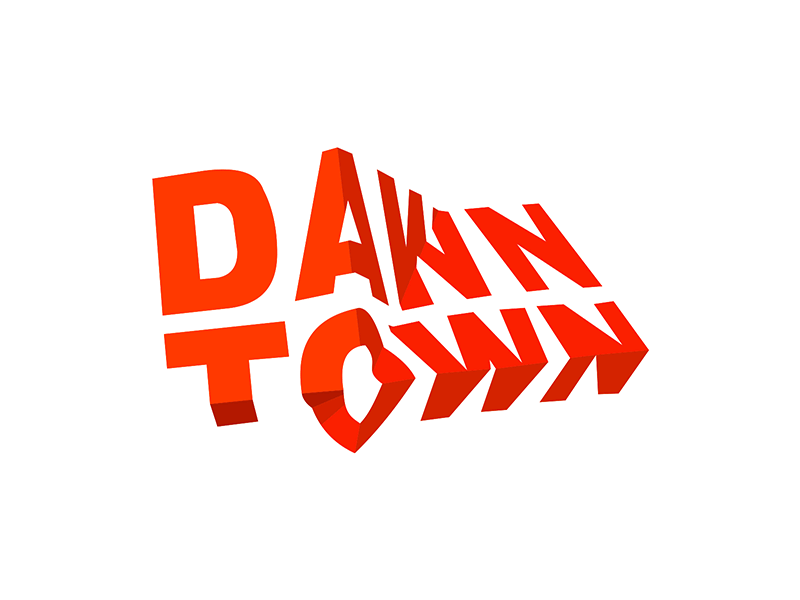 DawnTown downtown Miami modern architecture studio logo design logo design by Alex Tass