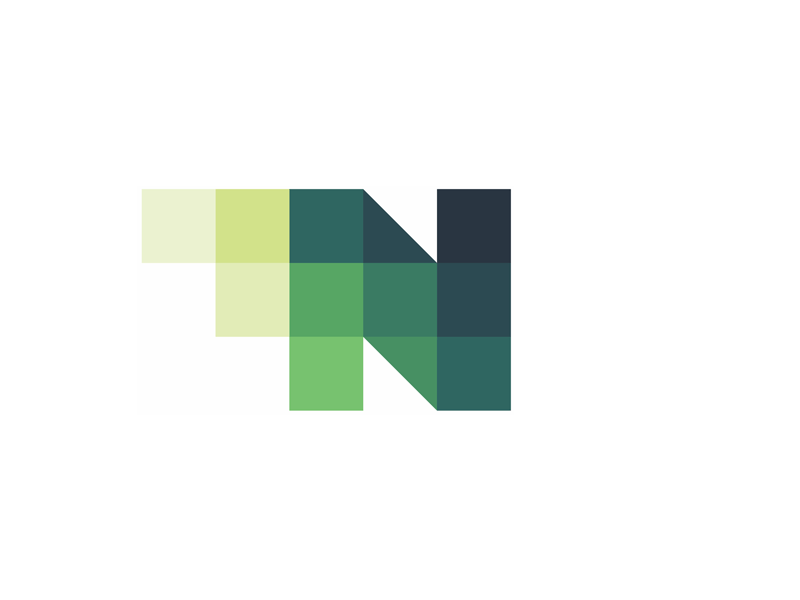 N geometric letter mark nimble apps developer logo design by Alex Tass