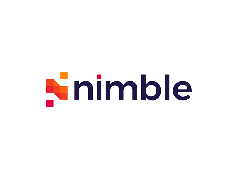 N nimble letter mark beautiful apps developer logo design by Alex Tass