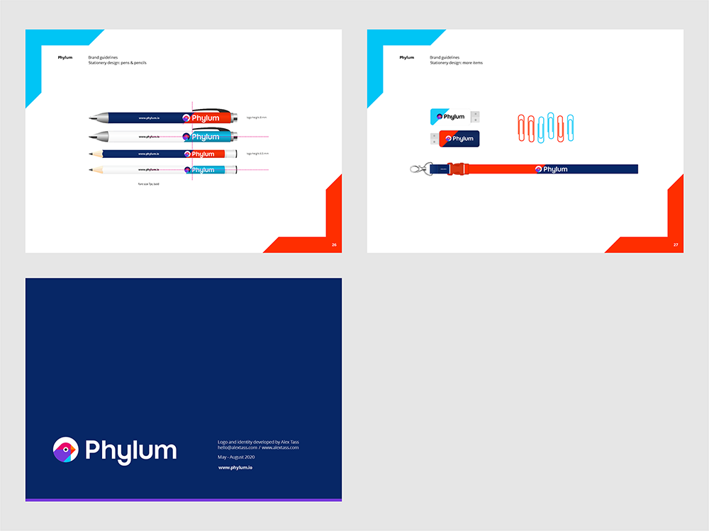 Phylum logo brand manual guidelines software composition components analytics by Alex Tass - stationery design + construction grid