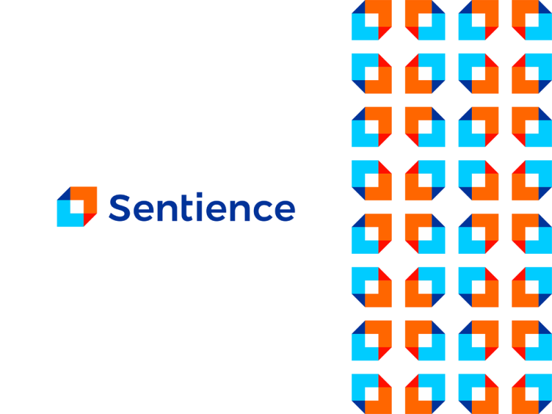 Sentience, logo design for machine learning translation app logo design by Alex Tass