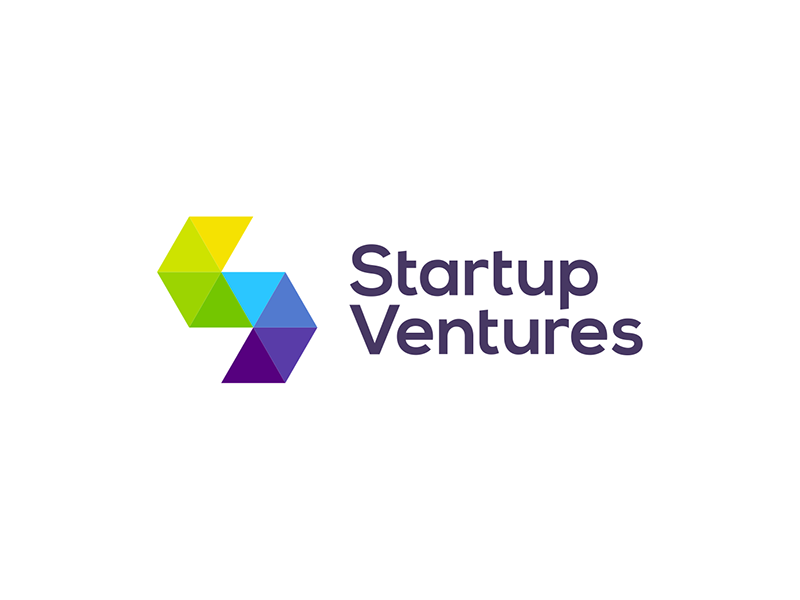 Startup ventures S V letter mark monogram arrows logo design by Alex Tass