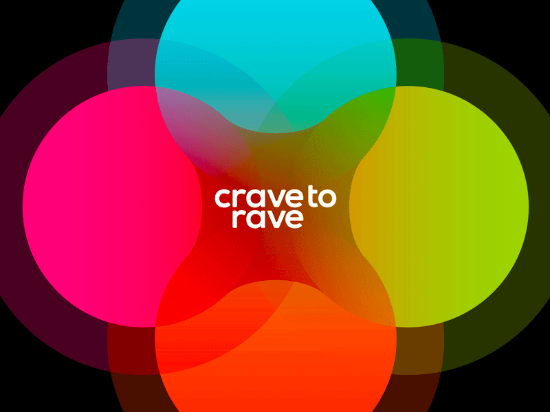 Crave to rave edm electronic music community logo design by Alex Tass