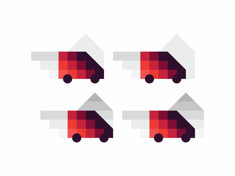 Delivery truck logo design symbol by Alex Tass