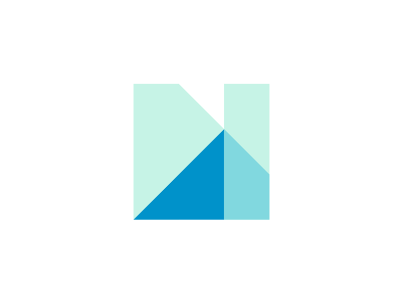 N north mountain letter mark logo design symbol by Alex Tass