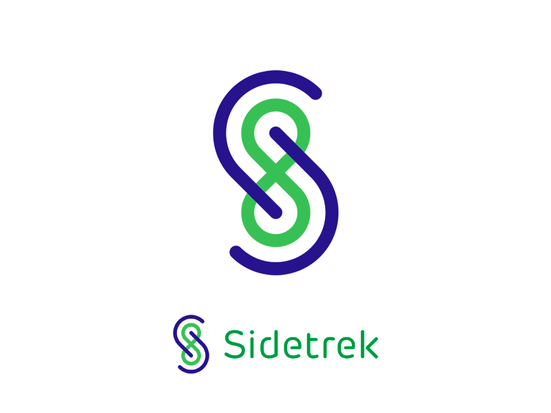 Sidetrek infinite learning dynamic ambigram logo design by Alex Tass