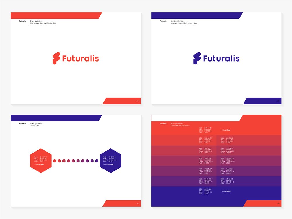 Futuralis AWS cloud services modern applications brand identity colors design by Alex Tass