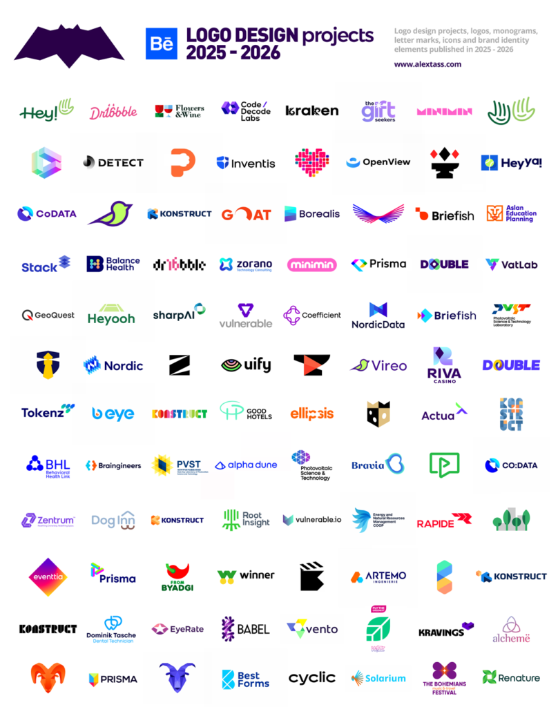 Logo design projects, 2025 - 2026 - Alex Tass